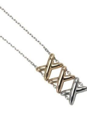 Chaumet Lien D'Amour Three Color Necklace K18 Gold (YGxPGxWG) 8.48g Women